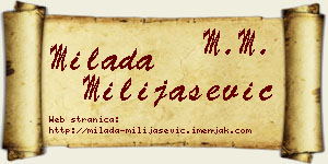 Milada Milijašević vizit kartica